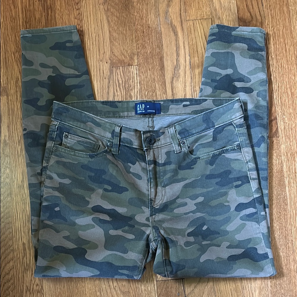 GAP Green Skinny Jeans Camouflage Style new no tag